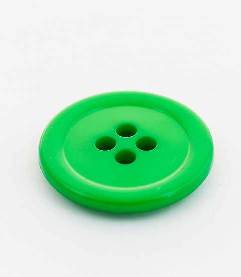 Clown Button 4 Hole Size 54L x10 Green - Click Image to Close